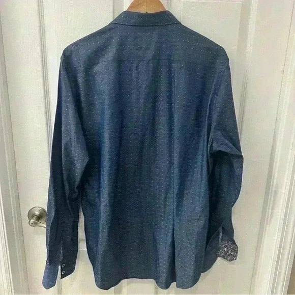 Robert Graham Men’s Blue Button Down Shirt XL Modern Americana Business Casual - Picture 7 of 7